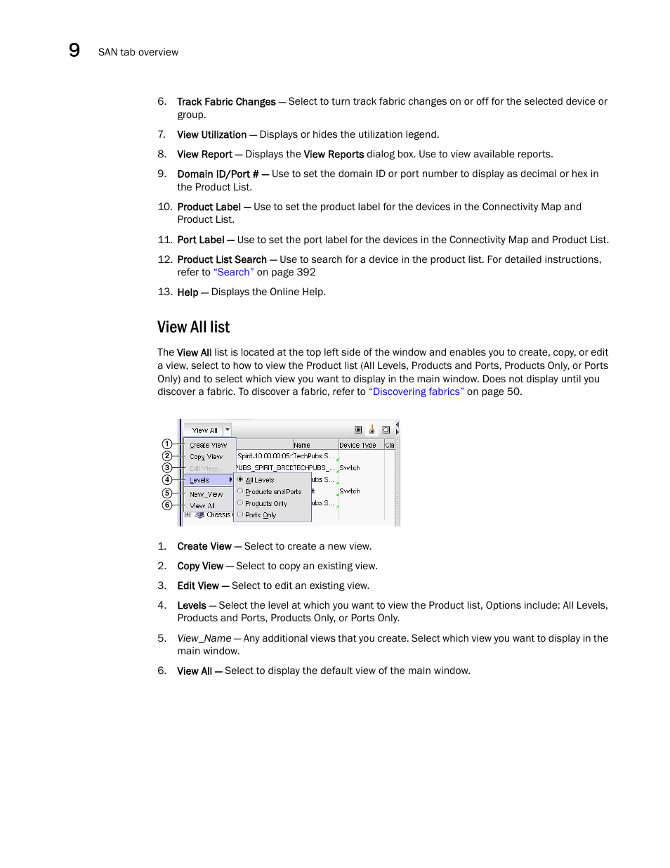 View all list | Brocade Network Advisor SAN + IP User Manual v12.1.0 User Manual | Page 429 / 2389