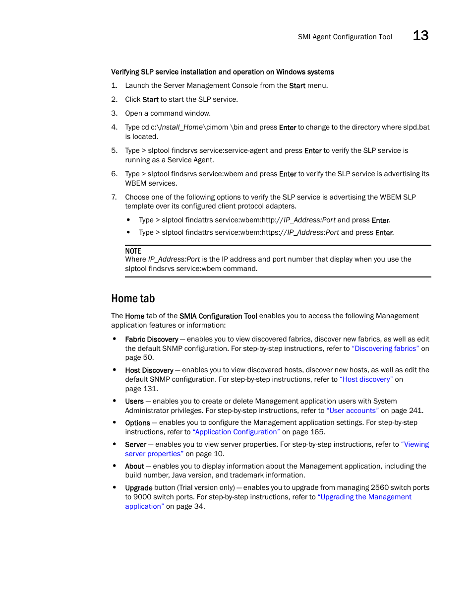 Home tab | Brocade Network Advisor SAN + IP User Manual v12.1.0 User Manual | Page 577 / 2389