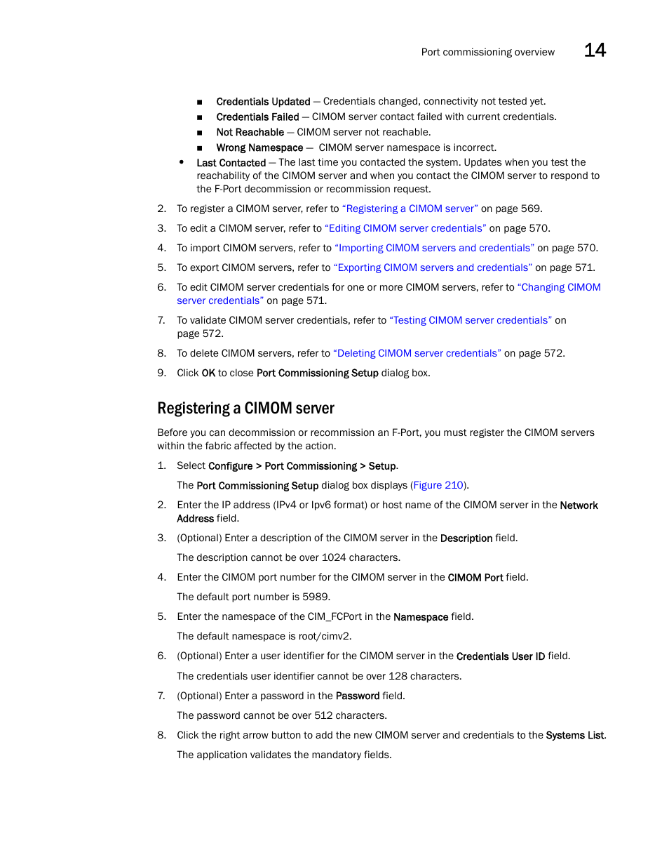 Registering a cimom server | Brocade Network Advisor SAN + IP User Manual v12.1.0 User Manual | Page 631 / 2389