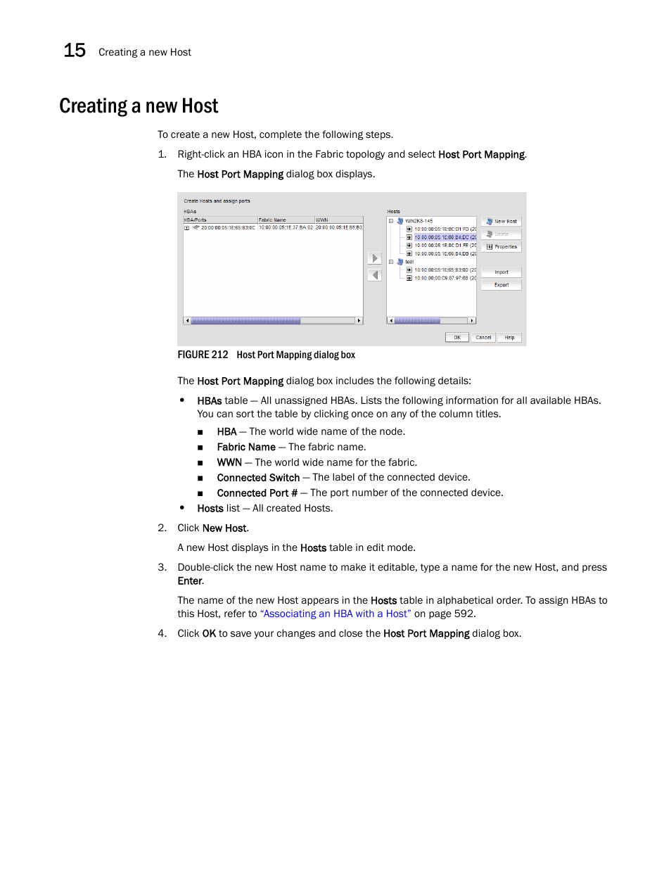 Creating a new host | Brocade Network Advisor SAN + IP User Manual v12.1.0 User Manual | Page 651 / 2389