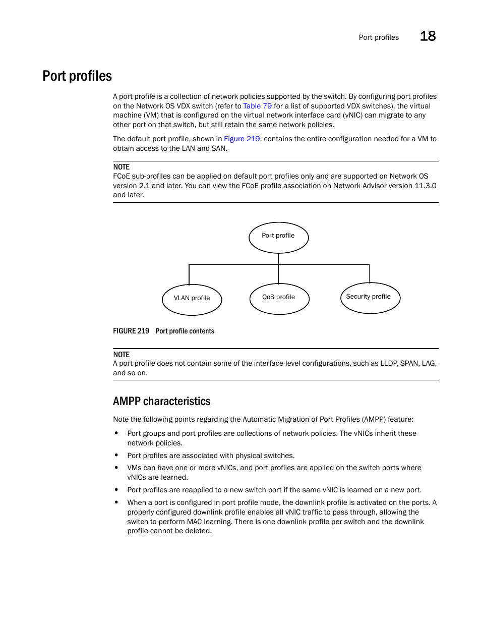 Port profiles, Ampp characteristics | Brocade Network Advisor SAN + IP User Manual v12.1.0 User Manual | Page 683 / 2389