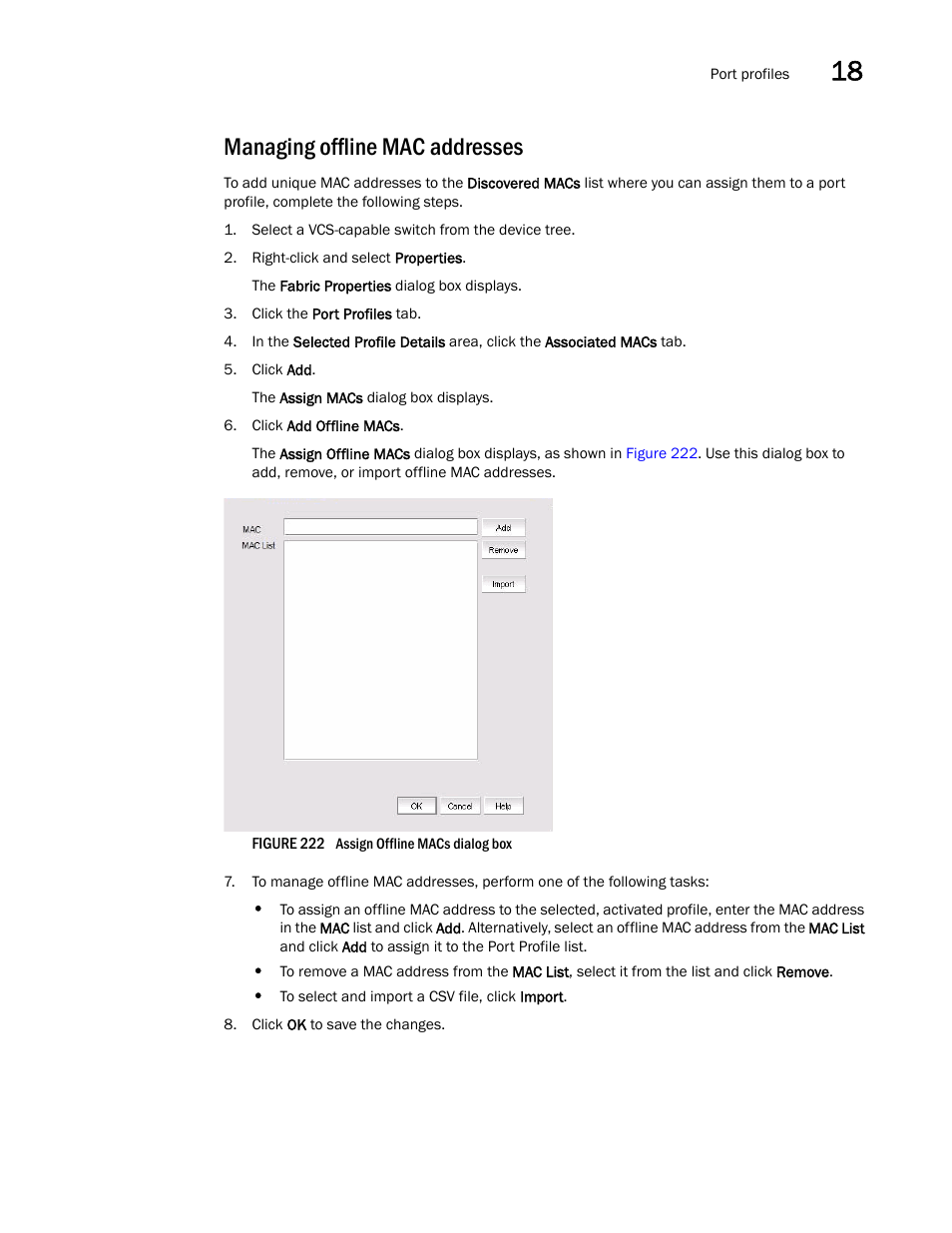 Managing offline mac addresses | Brocade Network Advisor SAN + IP User Manual v12.1.0 User Manual | Page 687 / 2389