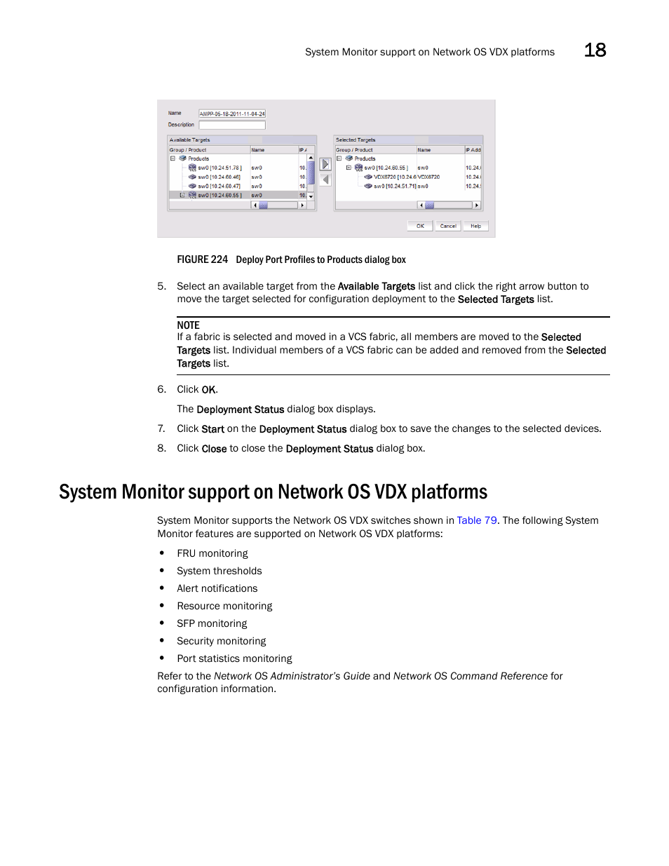 System monitor support on network os vdx platforms | Brocade Network Advisor SAN + IP User Manual v12.1.0 User Manual | Page 691 / 2389