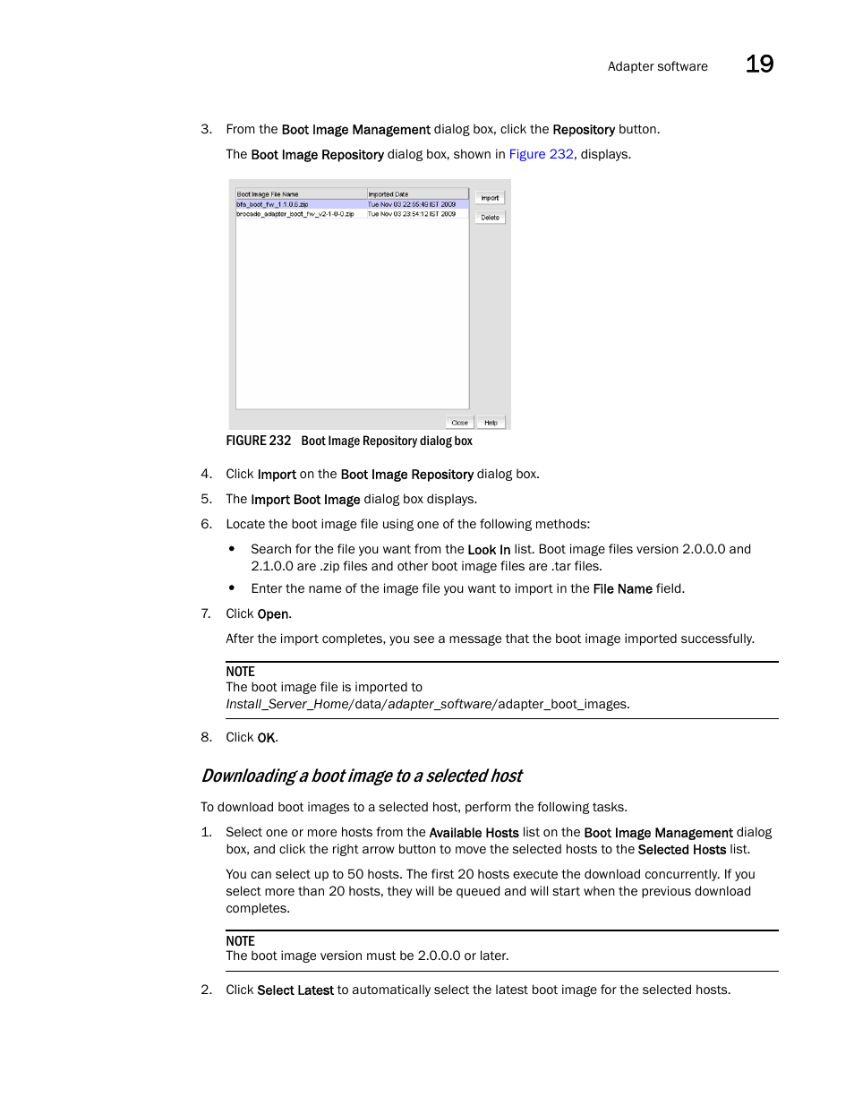 Downloading a boot image to a selected host | Brocade Network Advisor SAN + IP User Manual v12.1.0 User Manual | Page 711 / 2389
