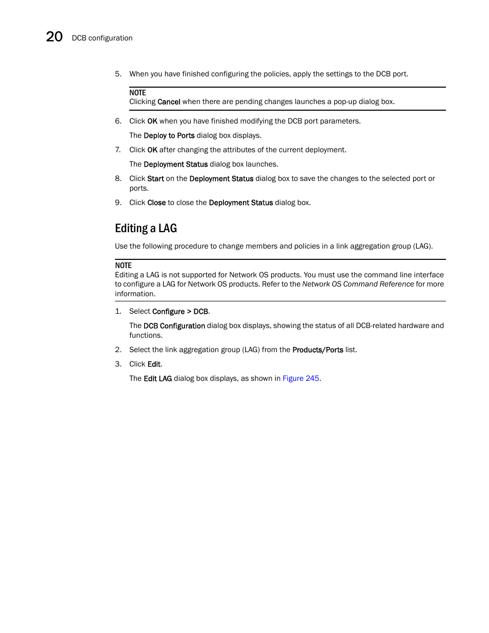 Editing a lag | Brocade Network Advisor SAN + IP User Manual v12.1.0 User Manual | Page 747 / 2389