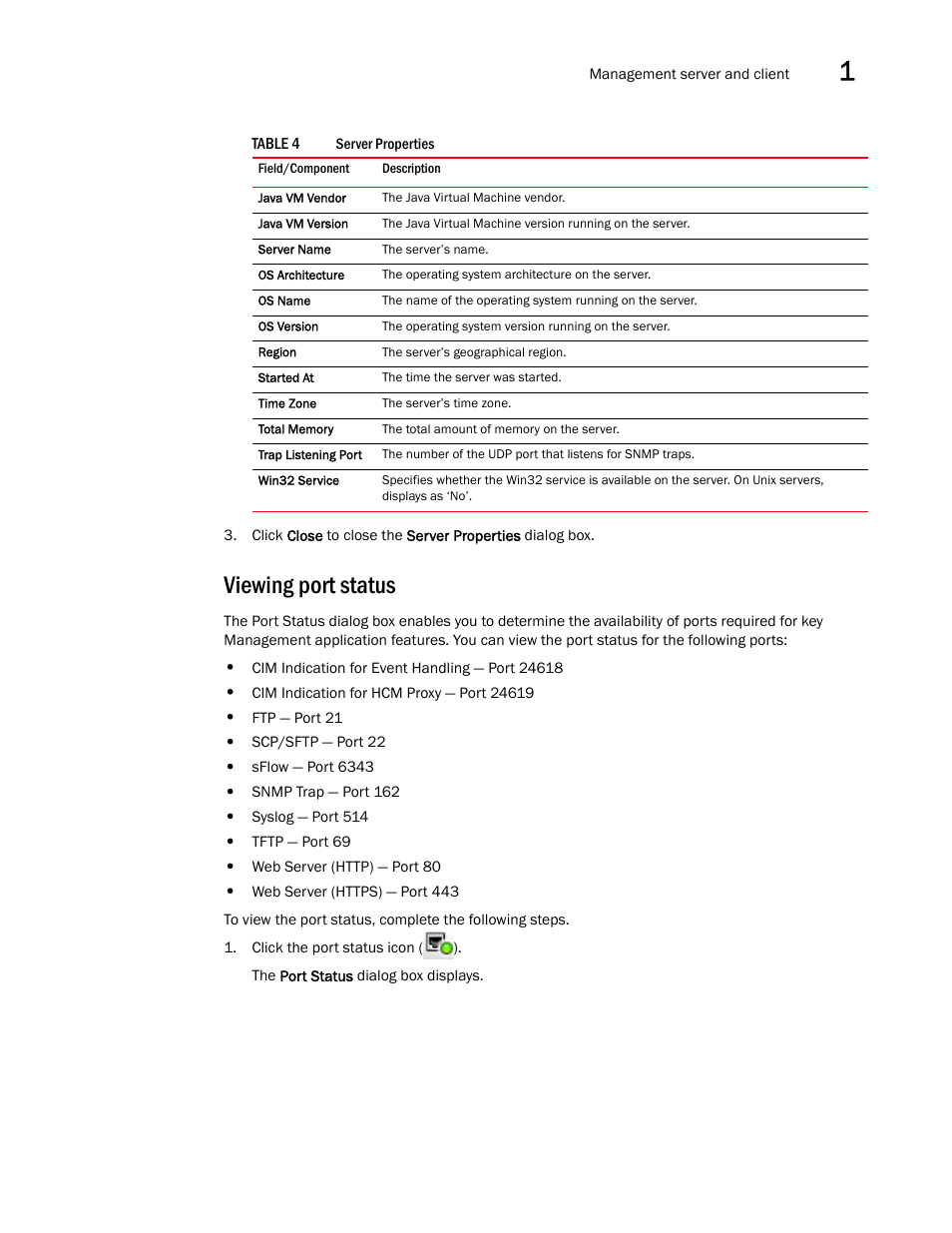 Viewing port status | Brocade Network Advisor SAN + IP User Manual v12.1.0 User Manual | Page 80 / 2389