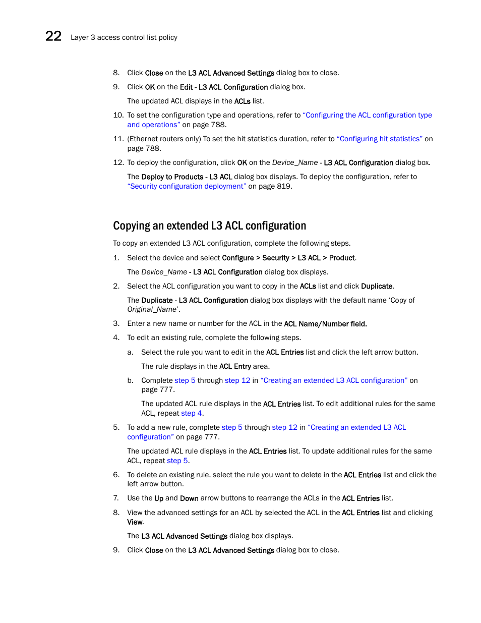 Copying an extended l3 acl configuration | Brocade Network Advisor SAN + IP User Manual v12.1.0 User Manual | Page 836 / 2389