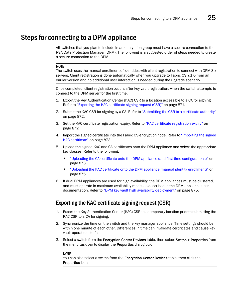 Steps for connecting to a dpm appliance | Brocade Network Advisor SAN + IP User Manual v12.1.0 User Manual | Page 925 / 2389