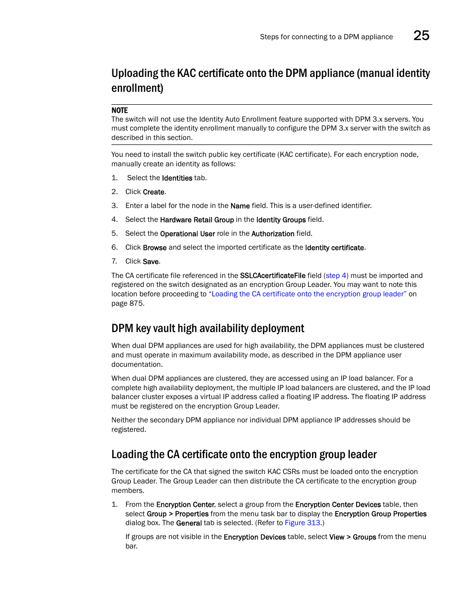 Dpm key vault high availability deployment | Brocade Network Advisor SAN + IP User Manual v12.1.0 User Manual | Page 929 / 2389