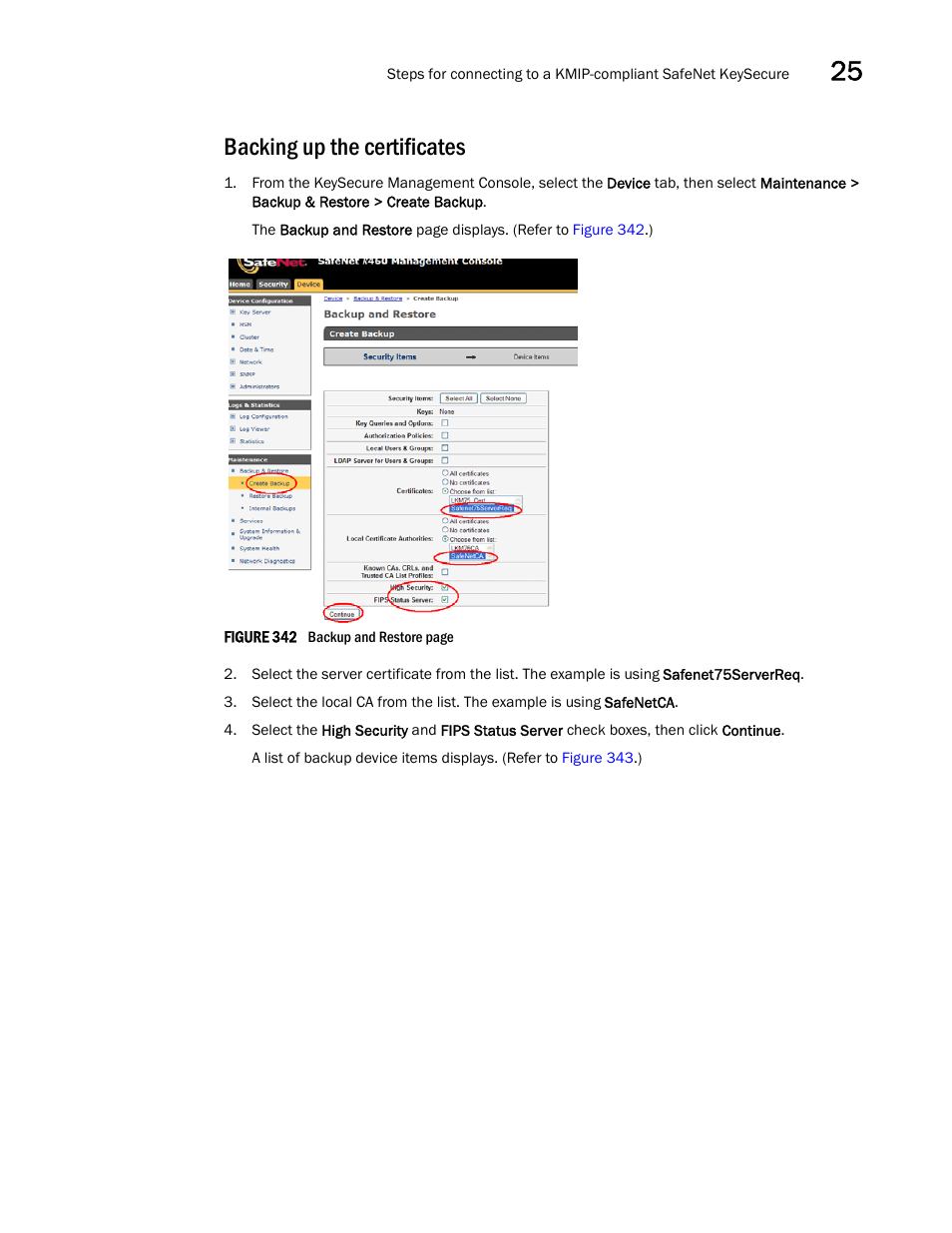 Backing up the certificates | Brocade Network Advisor SAN + IP User Manual v12.1.0 User Manual | Page 969 / 2389