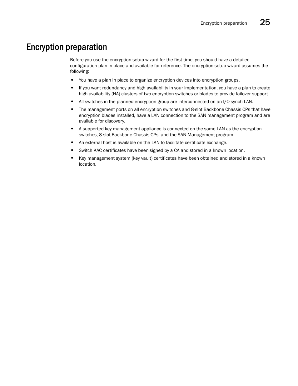 Encryption preparation | Brocade Network Advisor SAN + IP User Manual v12.1.0 User Manual | Page 975 / 2389