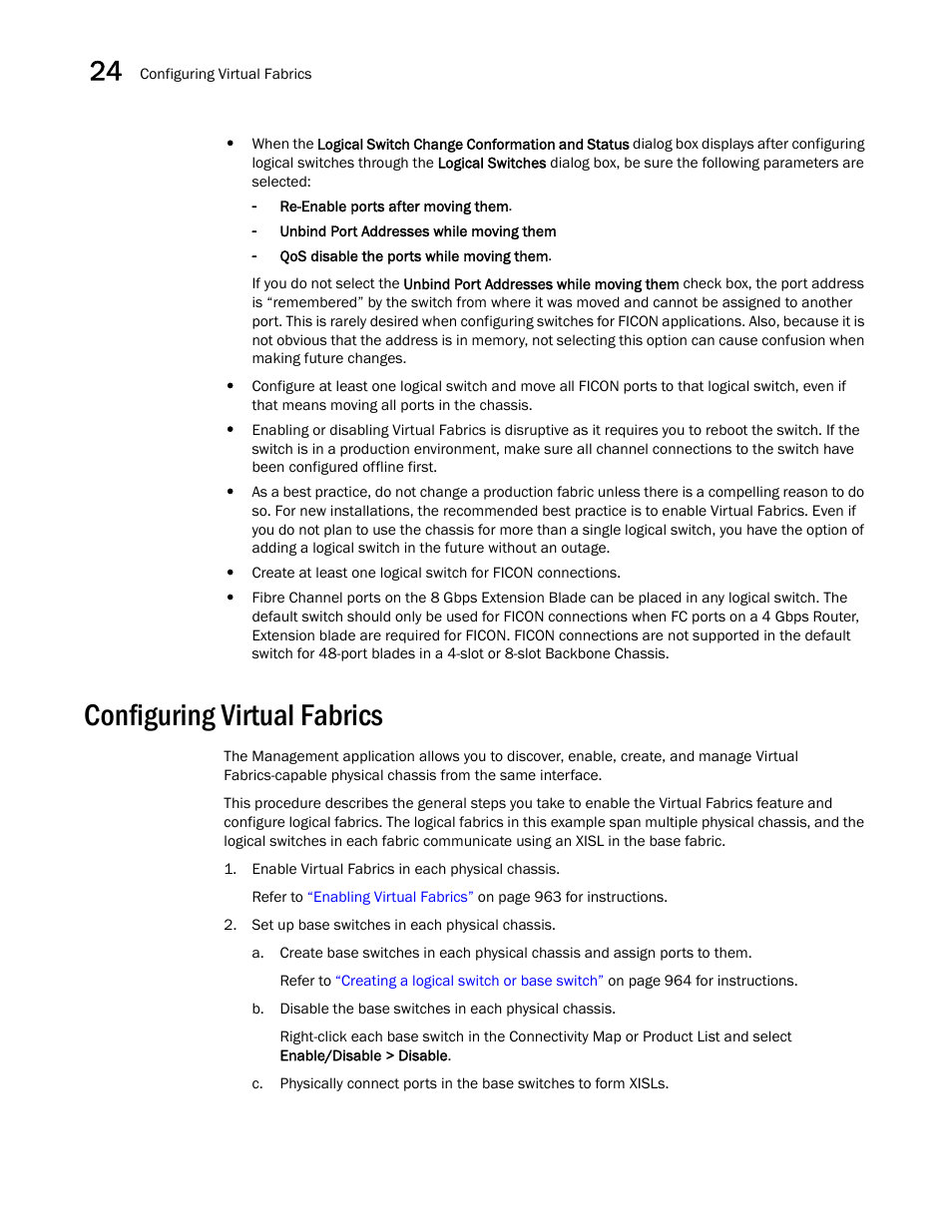 Configuring virtual fabrics | Brocade Network Advisor SAN + IP User Manual v12.3.0 User Manual | Page 1034 / 2702