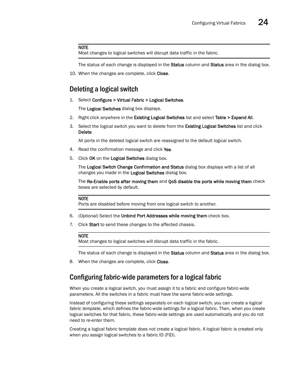 Deleting a logical switch | Brocade Network Advisor SAN + IP User Manual v12.3.0 User Manual | Page 1041 / 2702