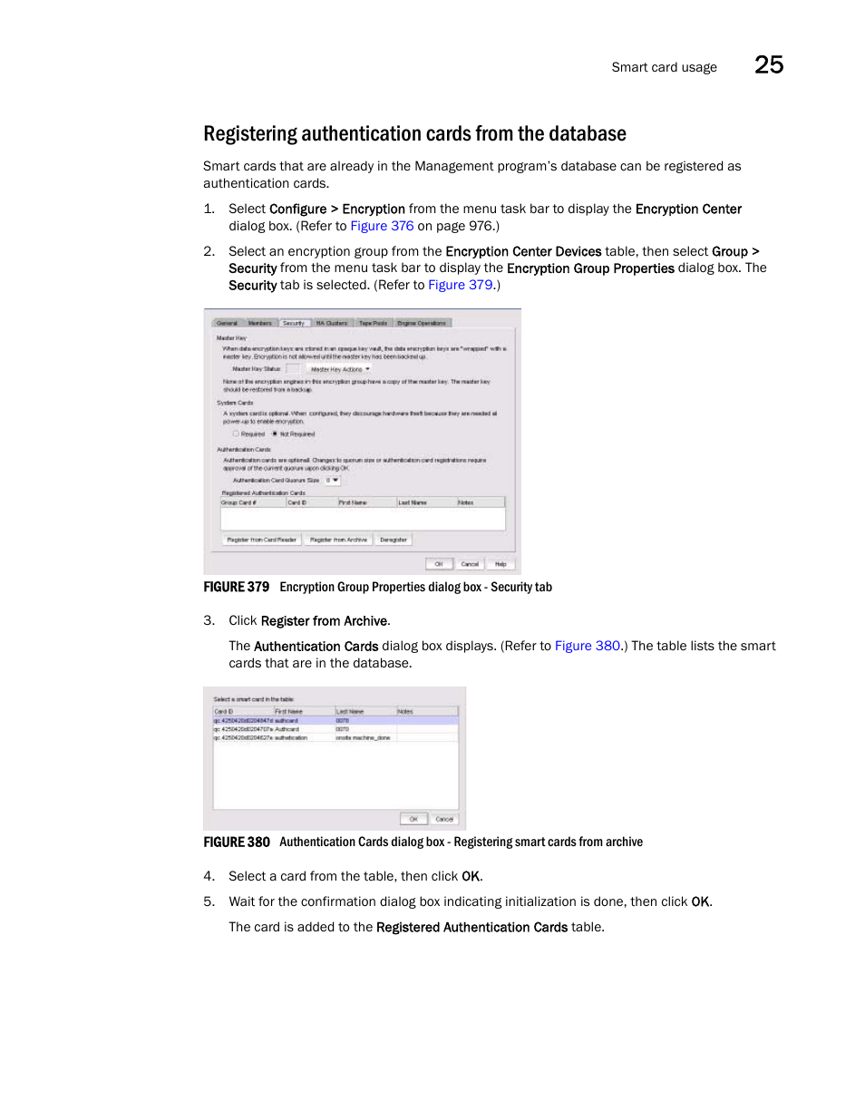 Registering authentication cards from the database | Brocade Network Advisor SAN + IP User Manual v12.3.0 User Manual | Page 1053 / 2702