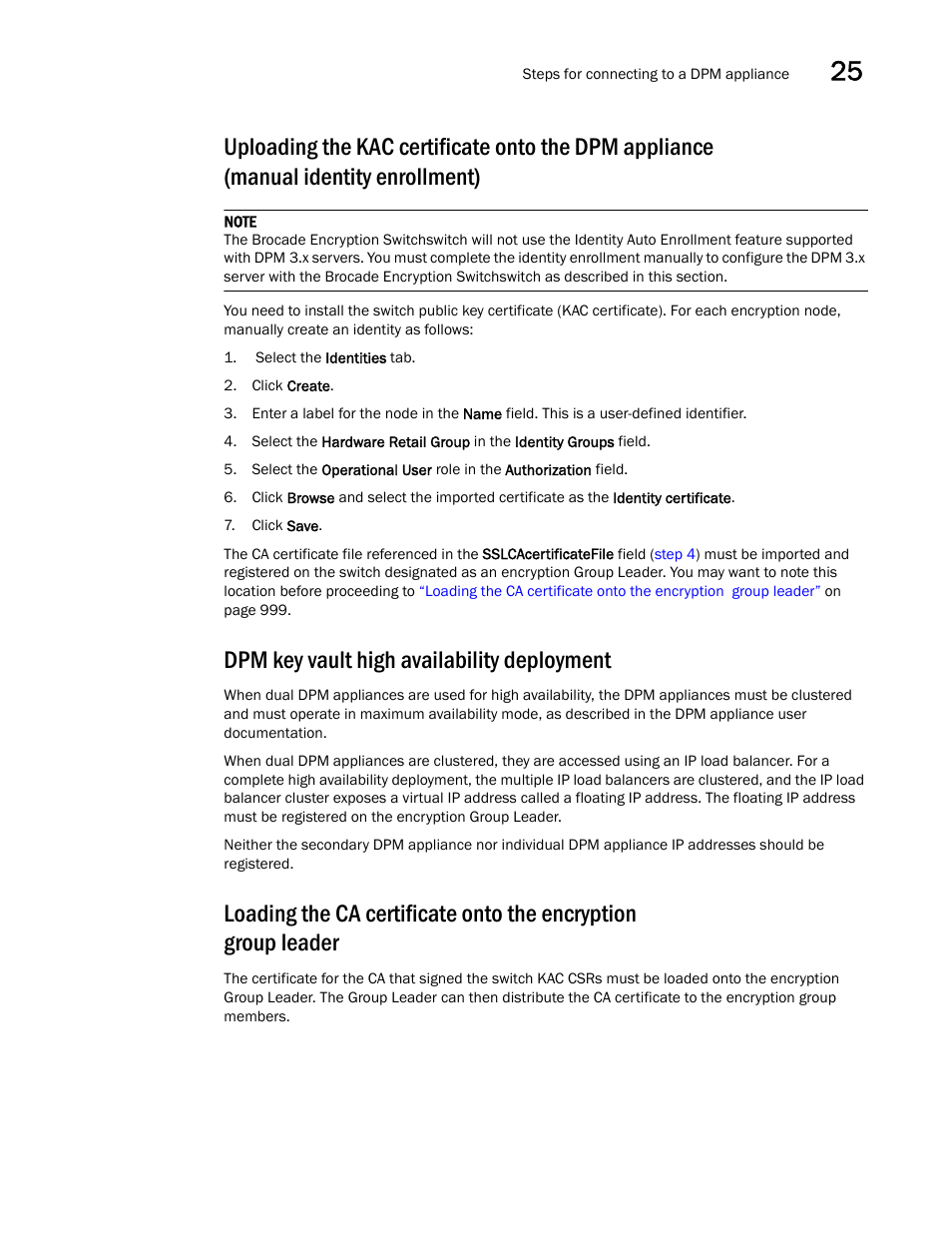 Dpm key vault high availability deployment | Brocade Network Advisor SAN + IP User Manual v12.3.0 User Manual | Page 1071 / 2702