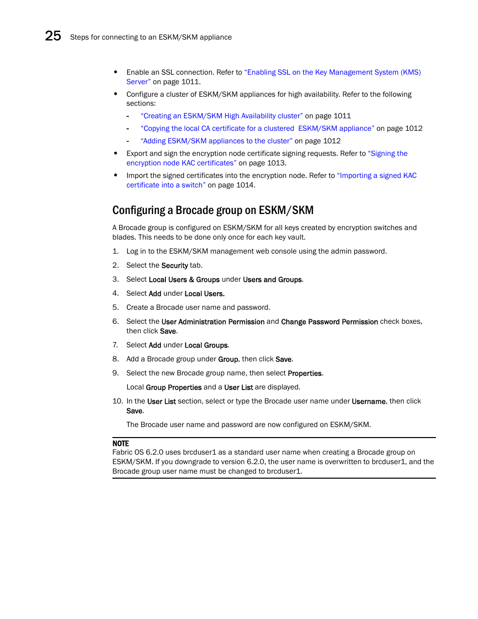 Configuring a brocade group on eskm/skm, Configuring a brocade group on, Eskm/skm | Brocade Network Advisor SAN + IP User Manual v12.3.0 User Manual | Page 1078 / 2702