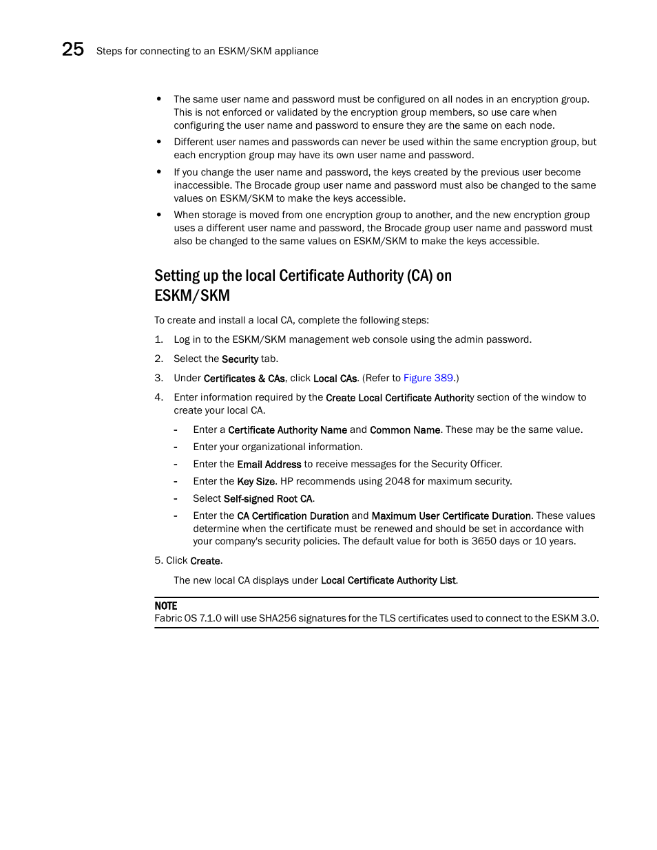 Setting up the local certificate authority (ca) on, Eskm/skm | Brocade Network Advisor SAN + IP User Manual v12.3.0 User Manual | Page 1080 / 2702