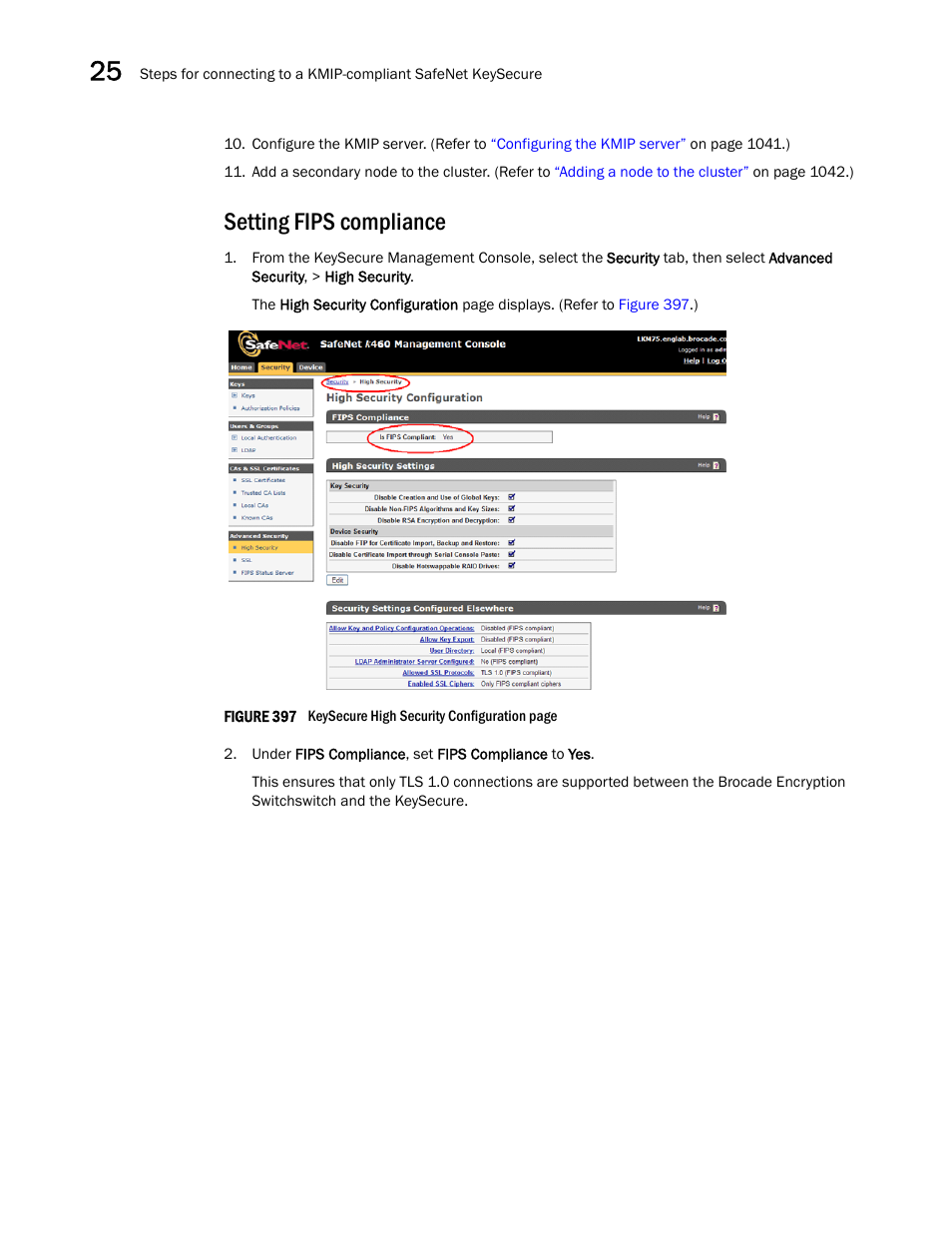 Setting fips compliance | Brocade Network Advisor SAN + IP User Manual v12.3.0 User Manual | Page 1098 / 2702