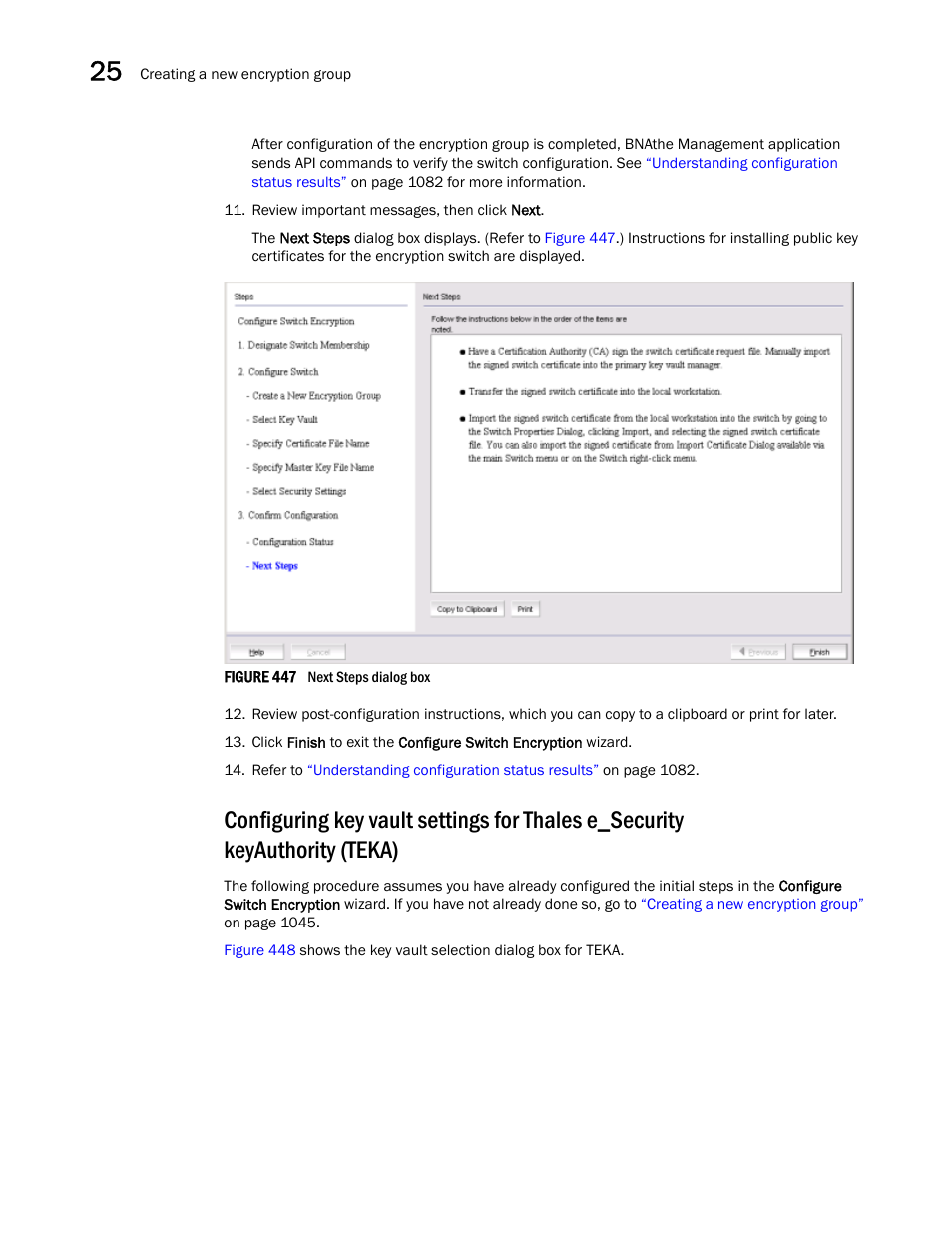 Configuring key vault settings for thales, E_security keyauthority (teka) | Brocade Network Advisor SAN + IP User Manual v12.3.0 User Manual | Page 1138 / 2702