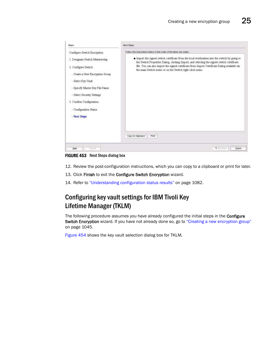 Configuring key vault settings for ibm tivoli, Key lifetime manager (tklm) | Brocade Network Advisor SAN + IP User Manual v12.3.0 User Manual | Page 1143 / 2702