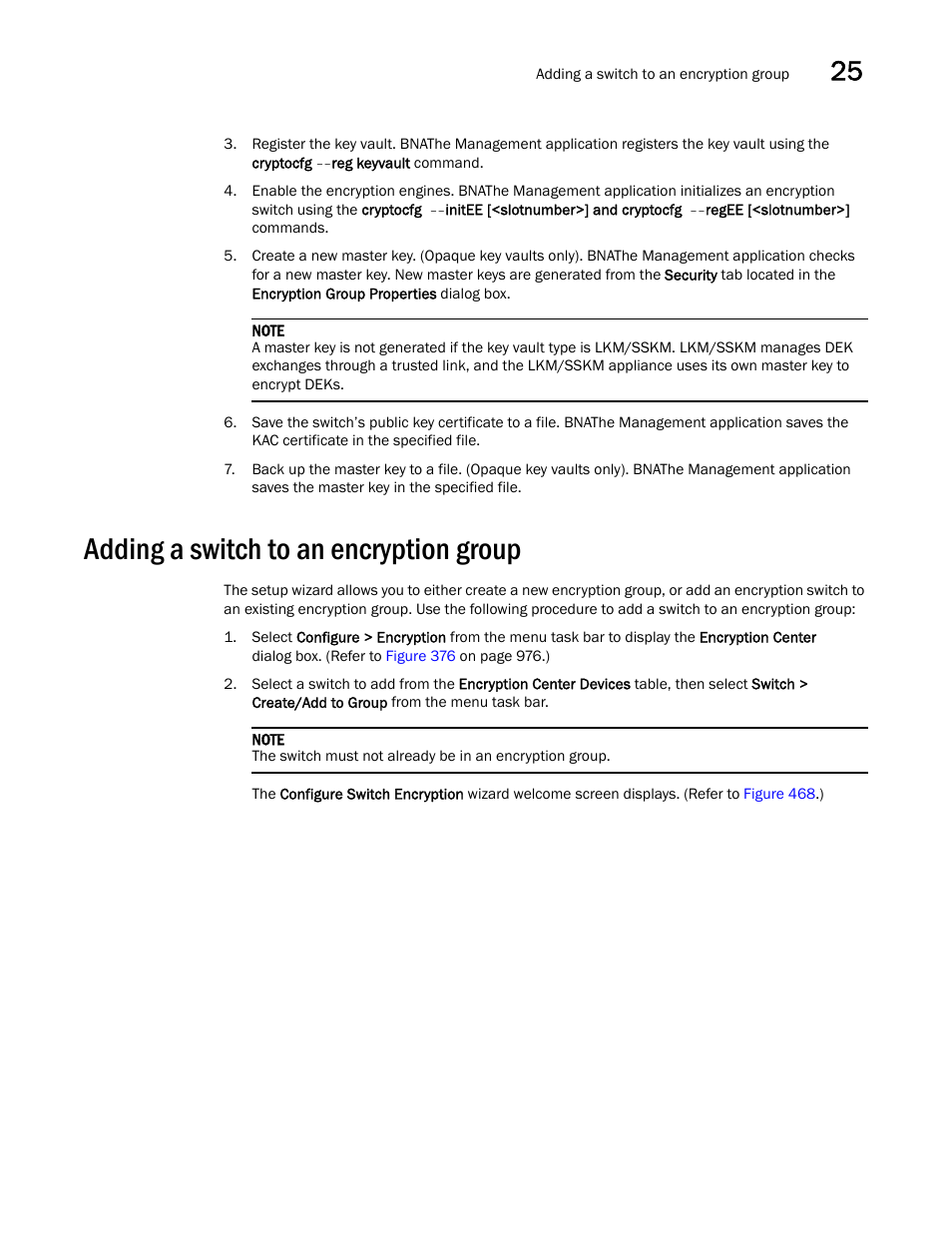 Adding a switch to an encryption group, Adding a switch to an encryption group 3 | Brocade Network Advisor SAN + IP User Manual v12.3.0 User Manual | Page 1155 / 2702