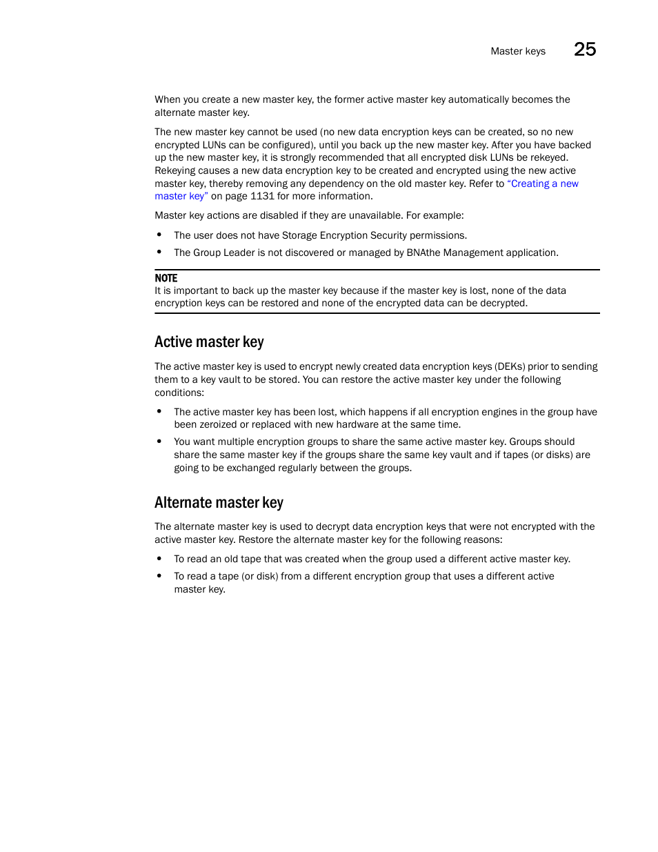 Active master key, Alternate master key | Brocade Network Advisor SAN + IP User Manual v12.3.0 User Manual | Page 1195 / 2702