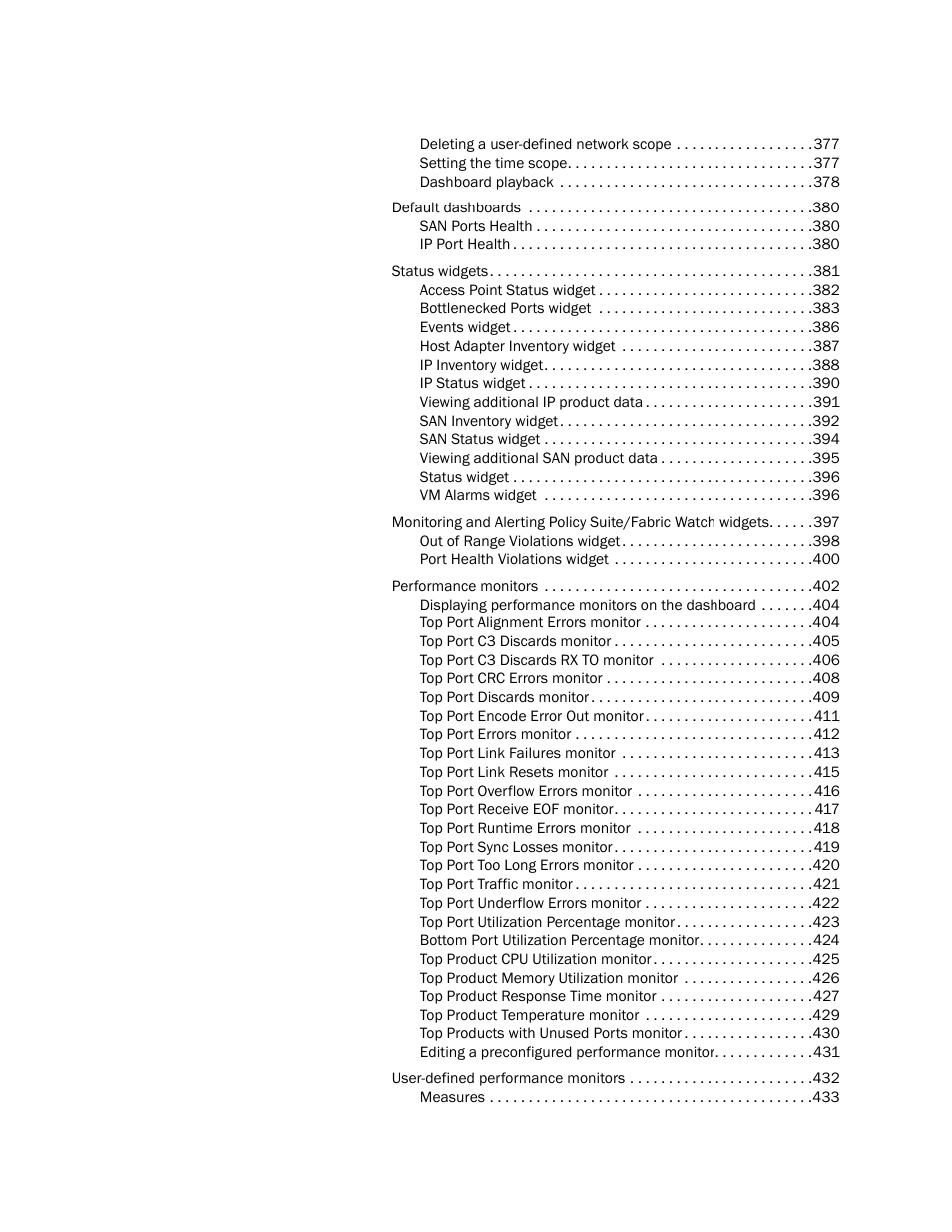 Brocade Network Advisor SAN + IP User Manual v12.3.0 User Manual | Page 12 / 2702