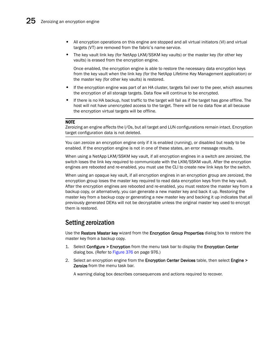 Setting zeroization | Brocade Network Advisor SAN + IP User Manual v12.3.0 User Manual | Page 1204 / 2702