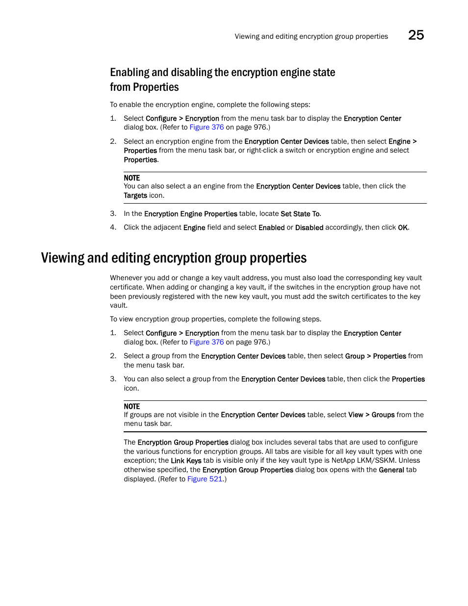 Viewing and editing encryption group properties, Viewing and editing encryption group properties 9 | Brocade Network Advisor SAN + IP User Manual v12.3.0 User Manual | Page 1221 / 2702