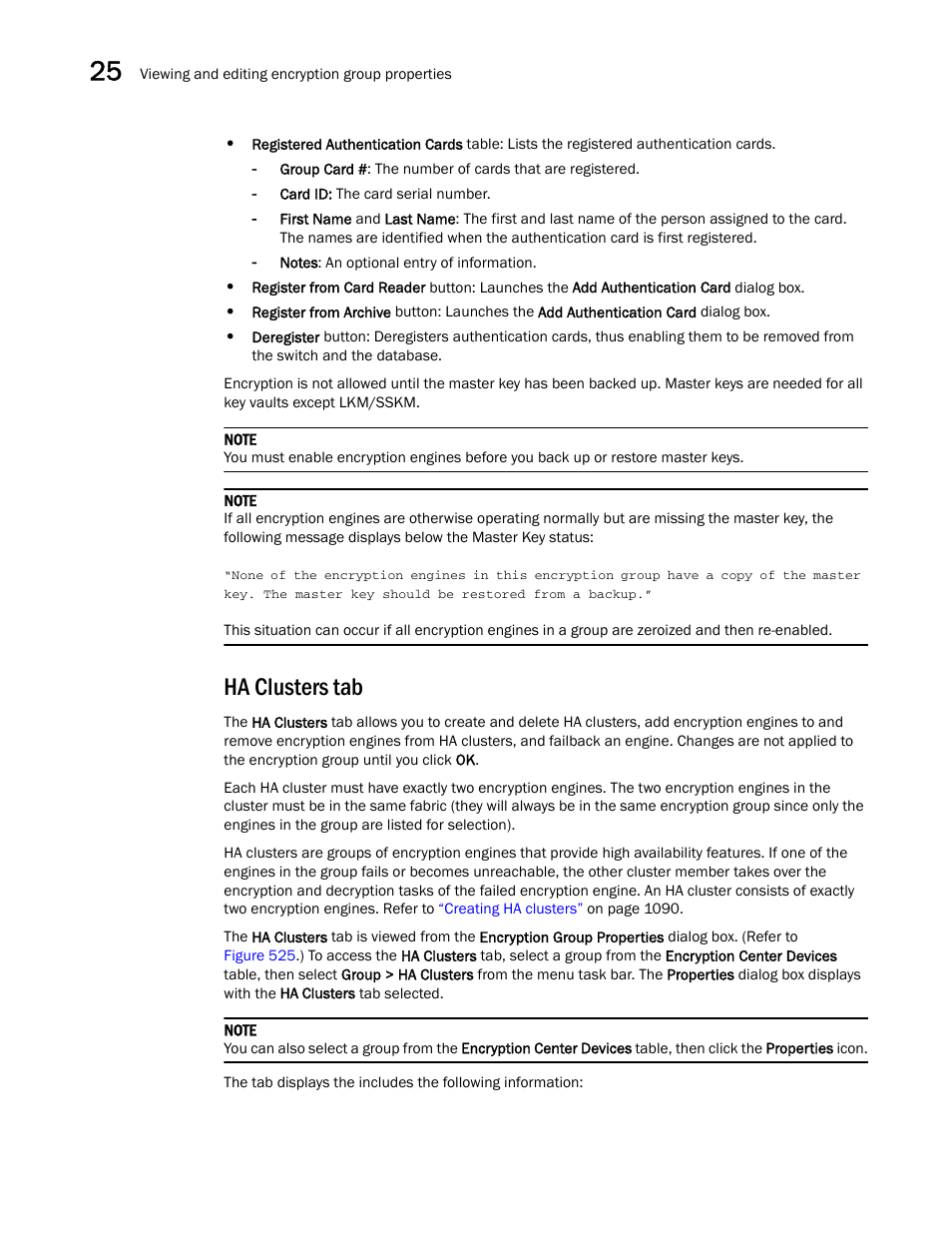 Ha clusters tab | Brocade Network Advisor SAN + IP User Manual v12.3.0 User Manual | Page 1230 / 2702