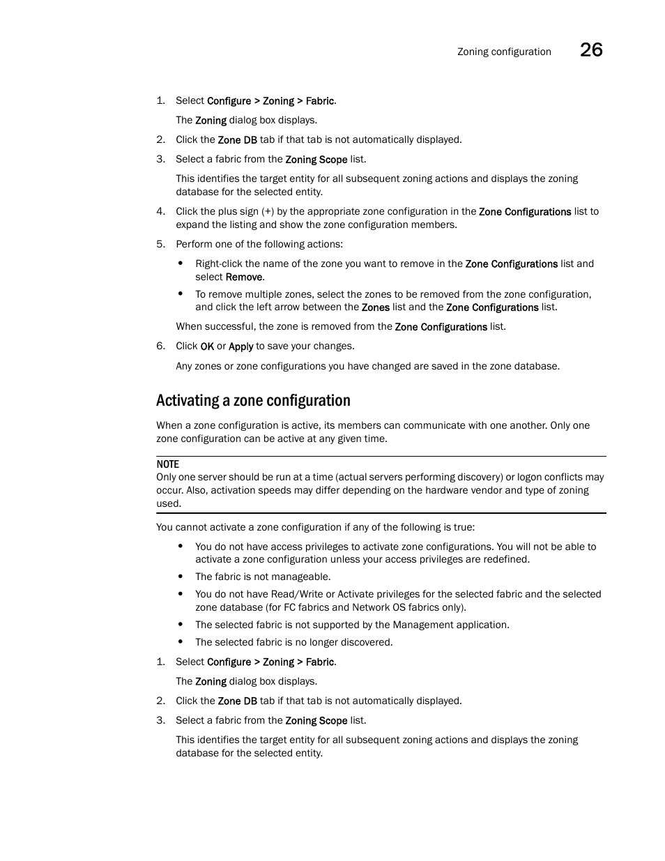 Activating a zone configuration | Brocade Network Advisor SAN + IP User Manual v12.3.0 User Manual | Page 1255 / 2702