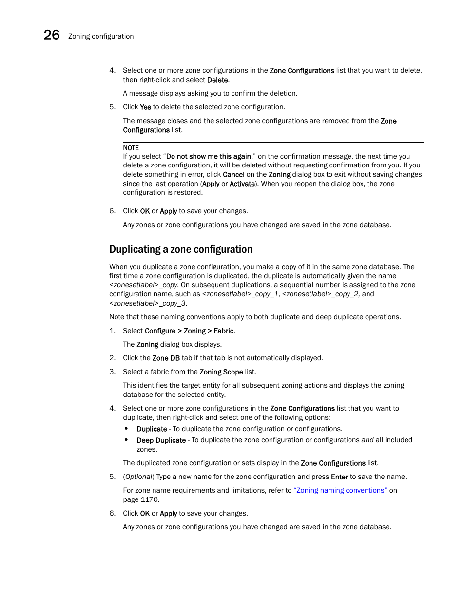 Duplicating a zone configuration | Brocade Network Advisor SAN + IP User Manual v12.3.0 User Manual | Page 1258 / 2702
