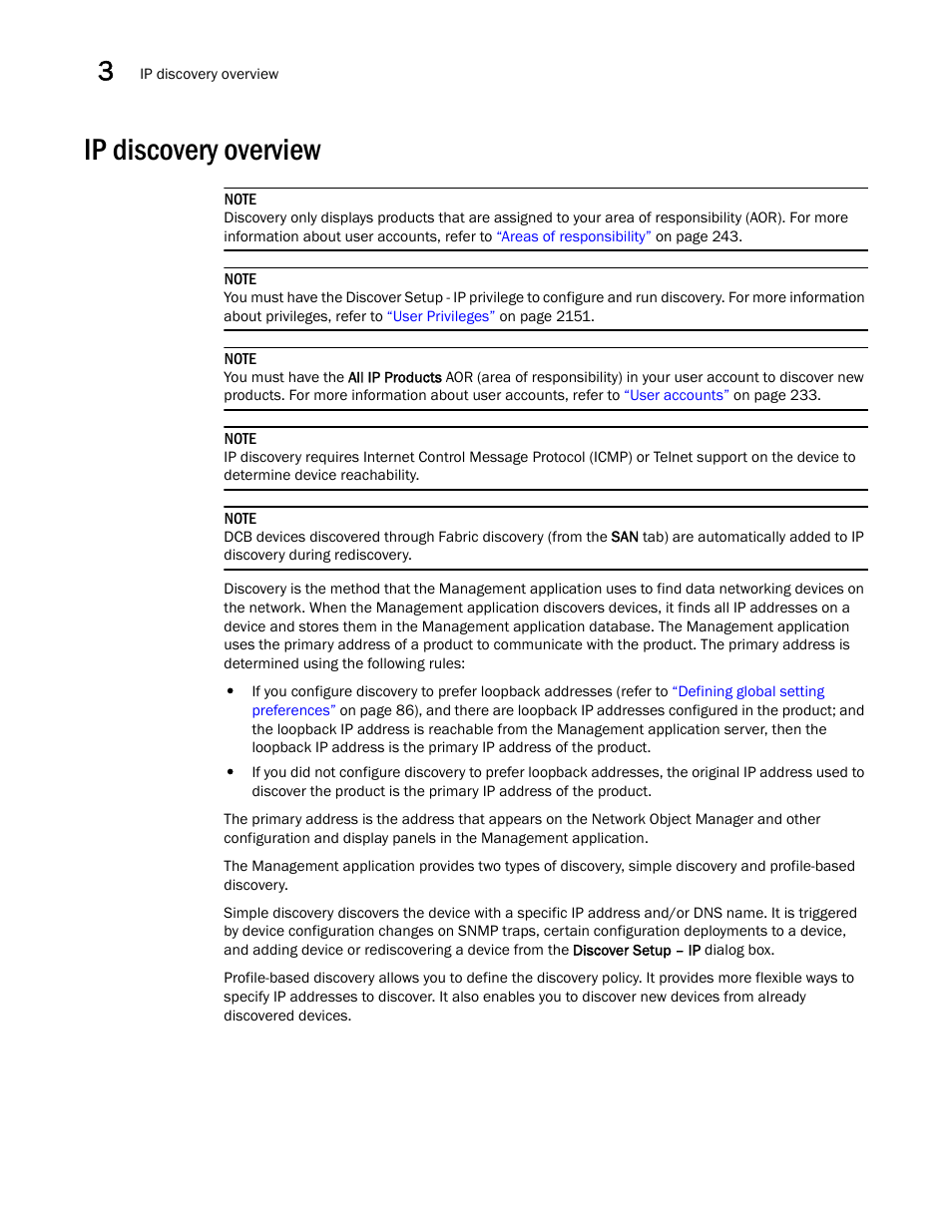Ip discovery overview | Brocade Network Advisor SAN + IP User Manual v12.3.0 User Manual | Page 128 / 2702