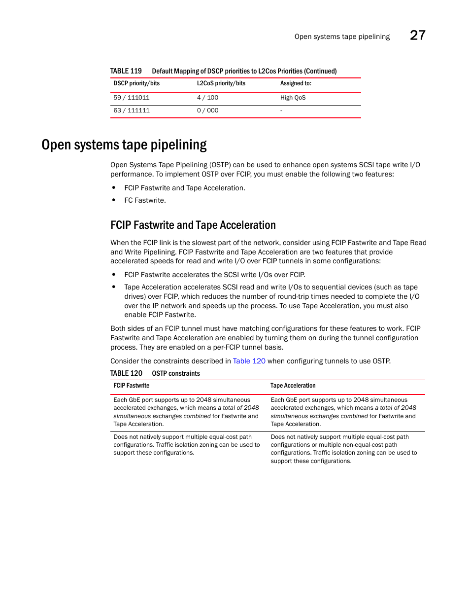 Open systems tape pipelining, Fcip fastwrite and tape acceleration, Open systems tape pipelining 1 | Brocade Network Advisor SAN + IP User Manual v12.3.0 User Manual | Page 1303 / 2702