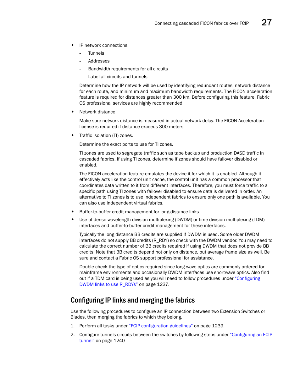 Configuring ip links and merging the fabrics | Brocade Network Advisor SAN + IP User Manual v12.3.0 User Manual | Page 1307 / 2702