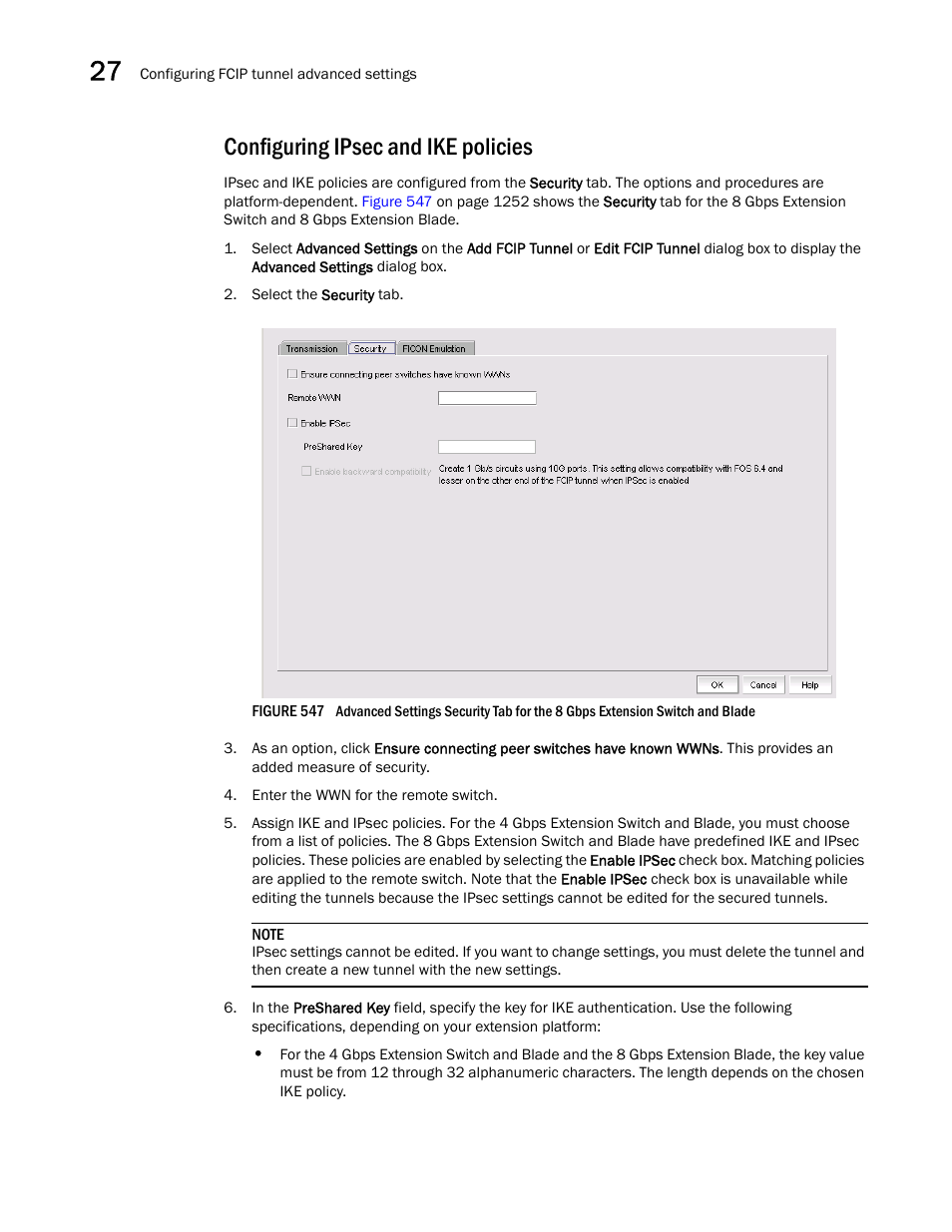 Configuring ipsec and ike policies | Brocade Network Advisor SAN + IP User Manual v12.3.0 User Manual | Page 1324 / 2702