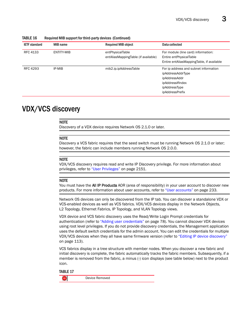 Vdx/vcs discovery | Brocade Network Advisor SAN + IP User Manual v12.3.0 User Manual | Page 133 / 2702
