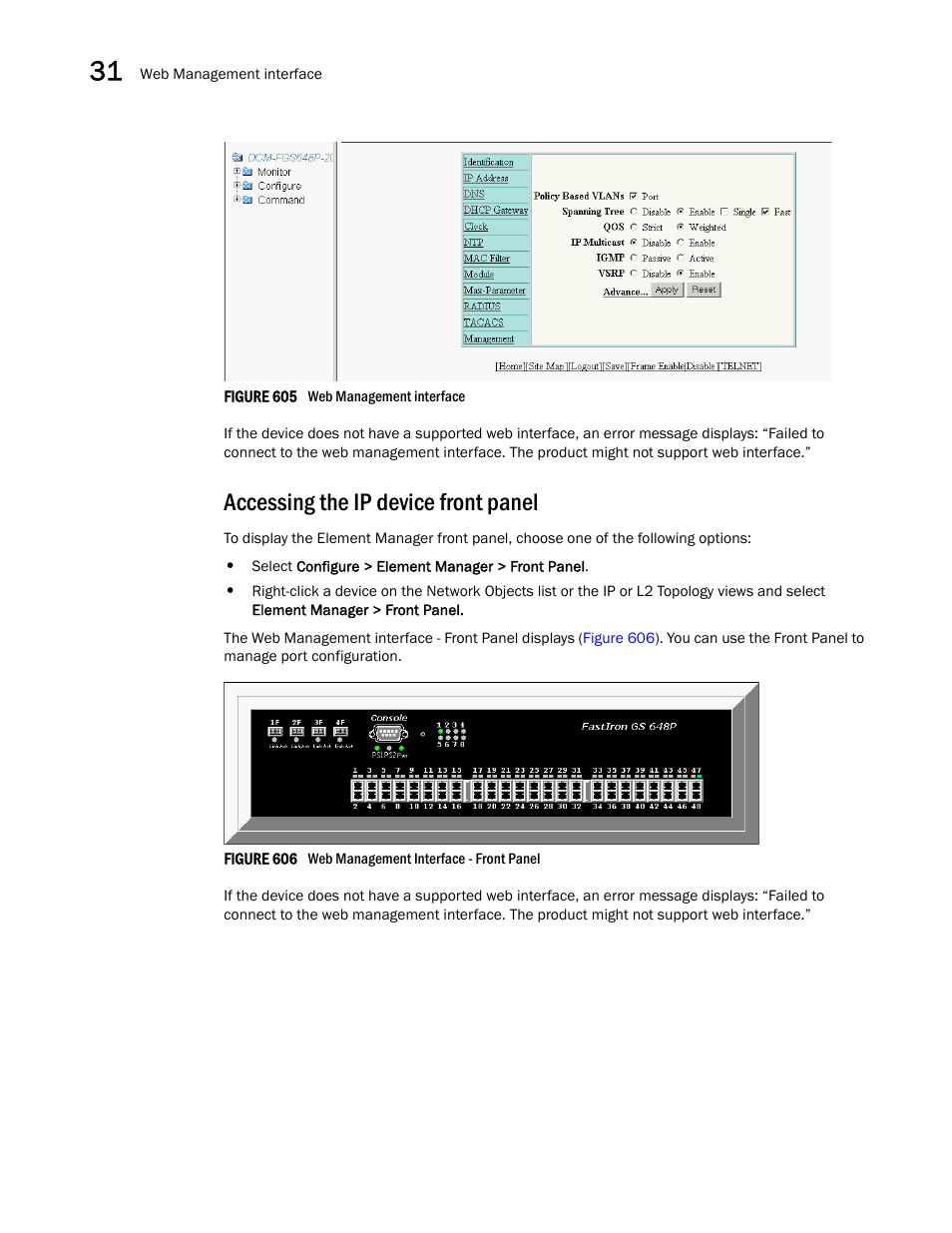 Accessing the ip device front panel | Brocade Network Advisor SAN + IP User Manual v12.3.0 User Manual | Page 1422 / 2702