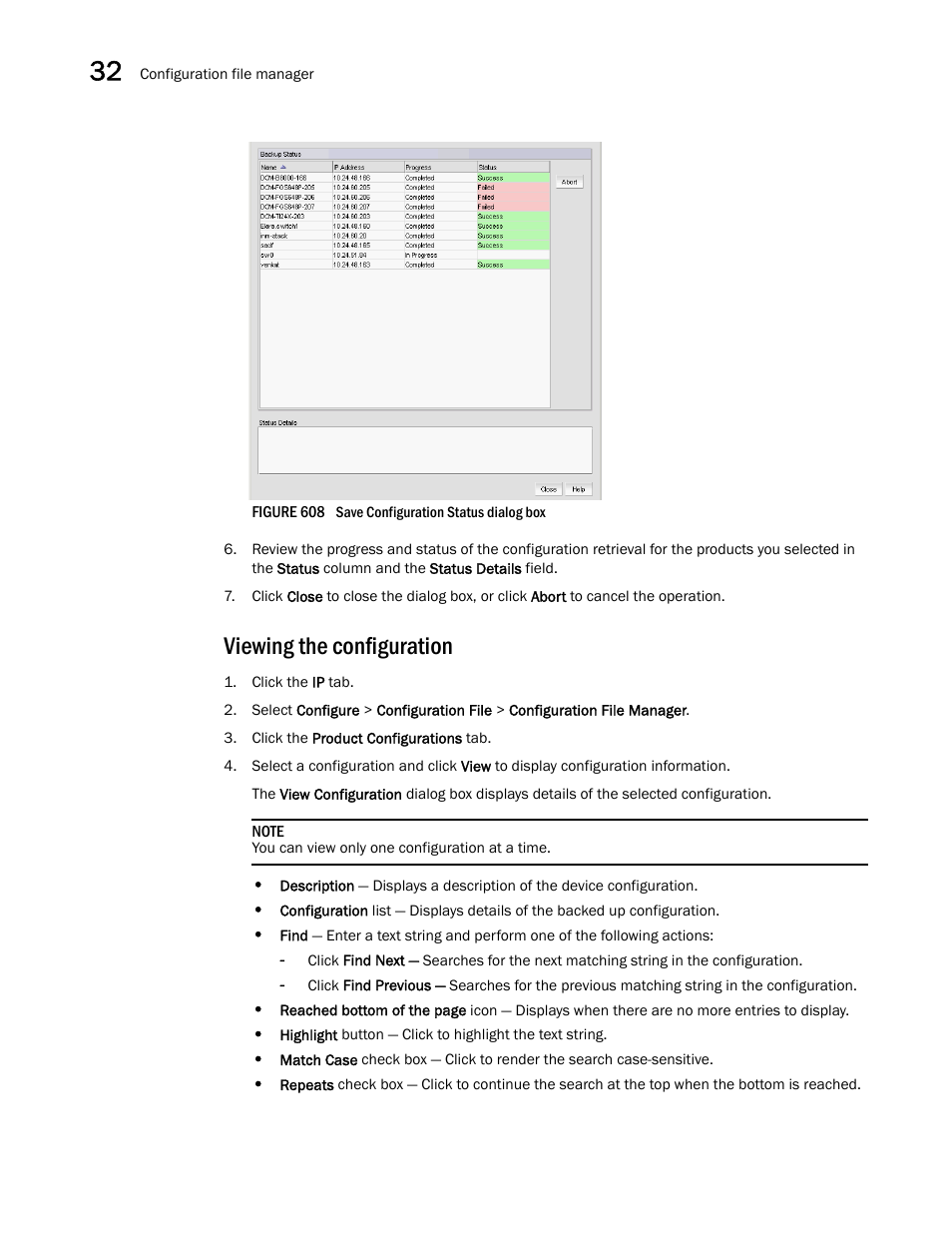 Viewing the configuration | Brocade Network Advisor SAN + IP User Manual v12.3.0 User Manual | Page 1430 / 2702