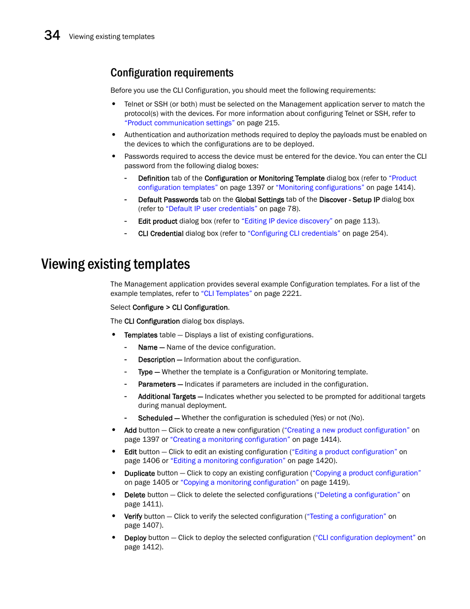 Viewing existing templates, Viewing existing templates 6, Configuration requirements | Brocade Network Advisor SAN + IP User Manual v12.3.0 User Manual | Page 1468 / 2702