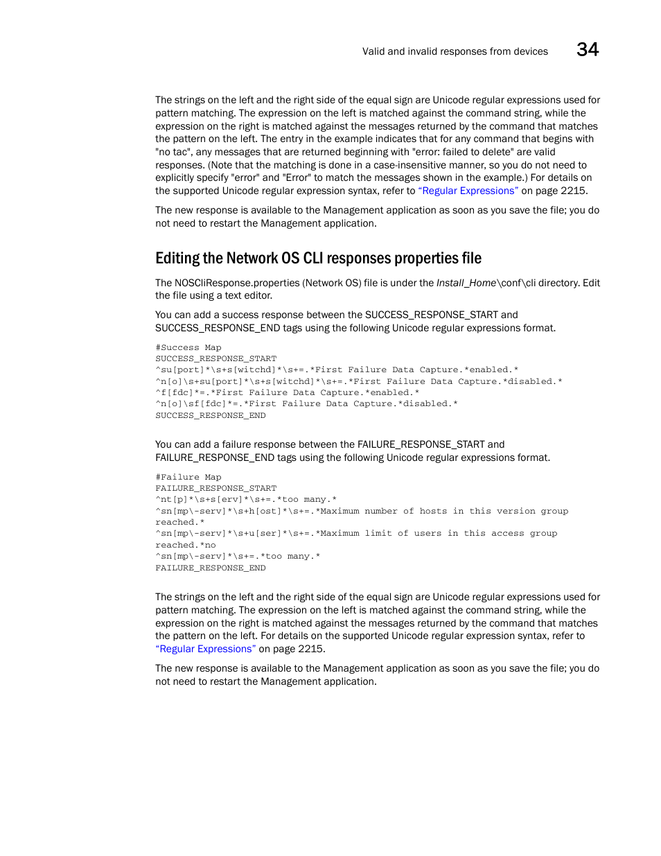 Editing the, Network os cli responses properties file | Brocade Network Advisor SAN + IP User Manual v12.3.0 User Manual | Page 1481 / 2702