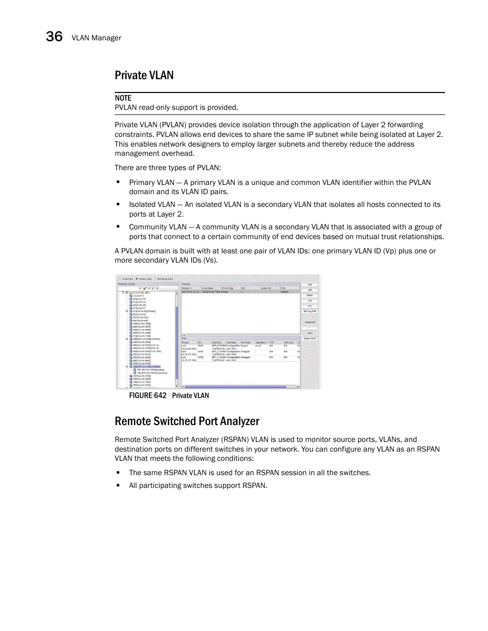 Private vlan, Remote switched port analyzer | Brocade Network Advisor SAN + IP User Manual v12.3.0 User Manual | Page 1512 / 2702
