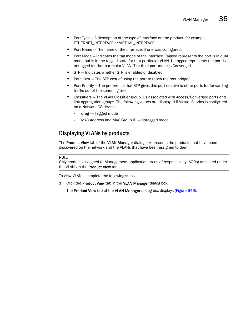 Displaying vlans by products | Brocade Network Advisor SAN + IP User Manual v12.3.0 User Manual | Page 1517 / 2702