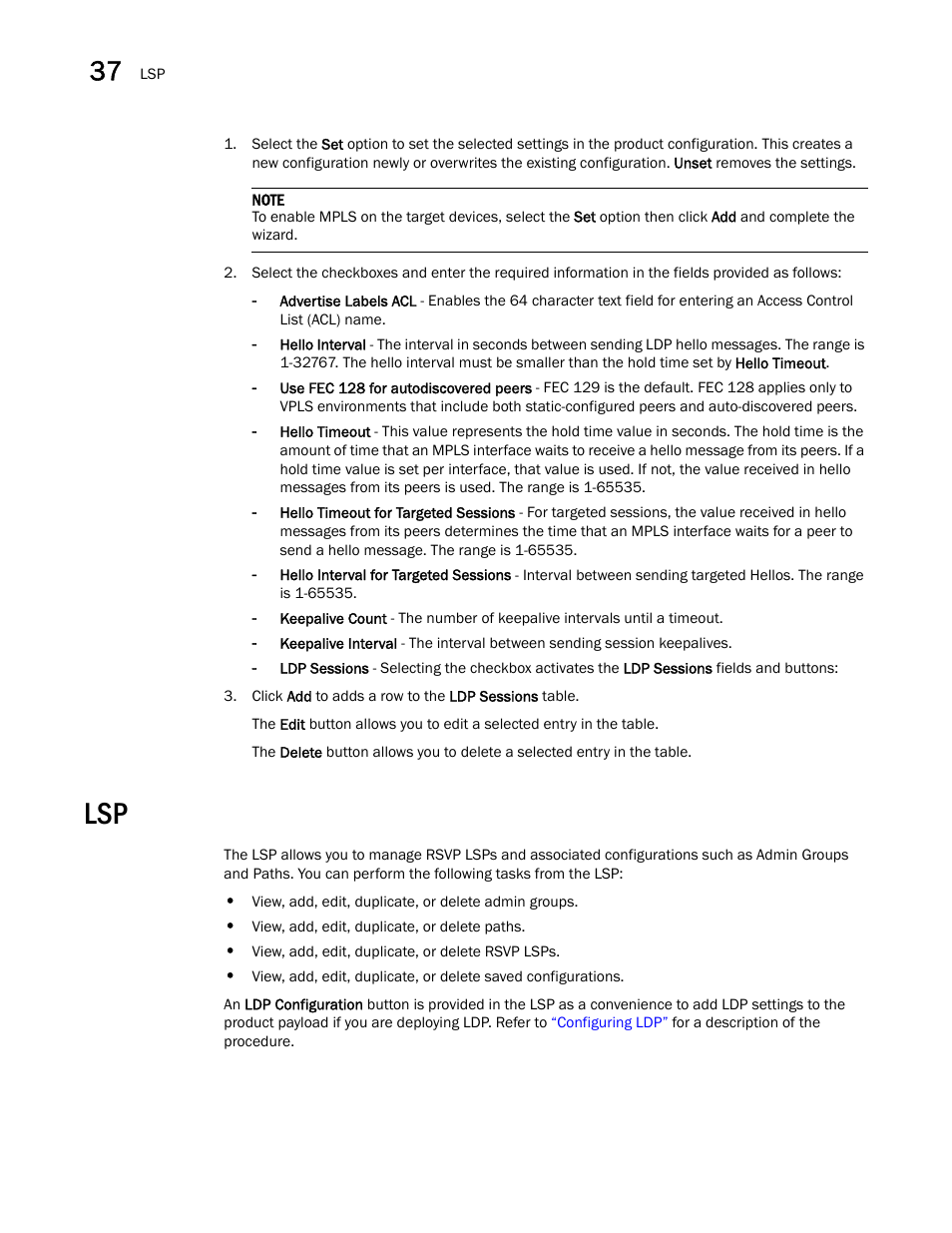 Lsp 6 | Brocade Network Advisor SAN + IP User Manual v12.3.0 User Manual | Page 1538 / 2702