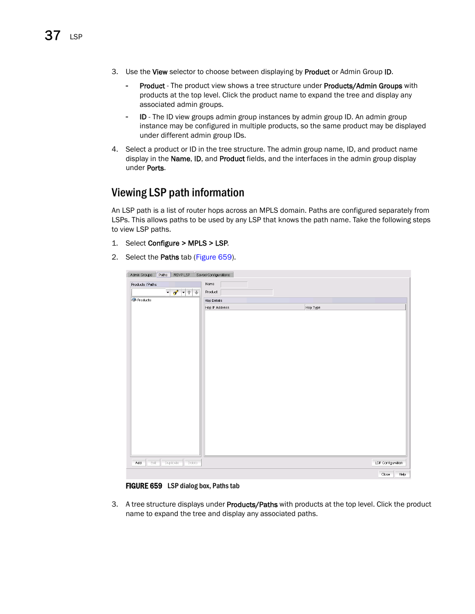 Viewing lsp path information | Brocade Network Advisor SAN + IP User Manual v12.3.0 User Manual | Page 1540 / 2702