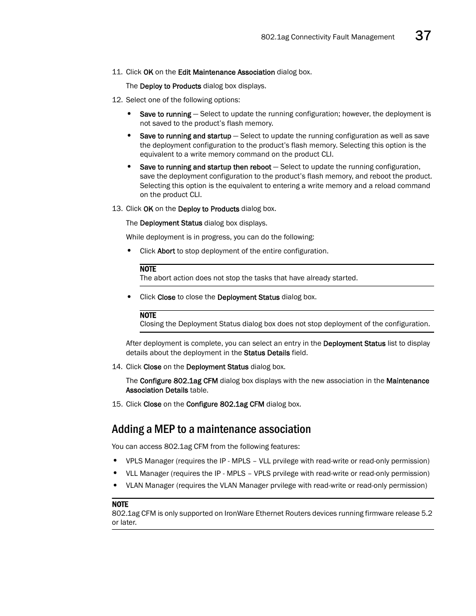 Adding a mep to a maintenance association | Brocade Network Advisor SAN + IP User Manual v12.3.0 User Manual | Page 1595 / 2702