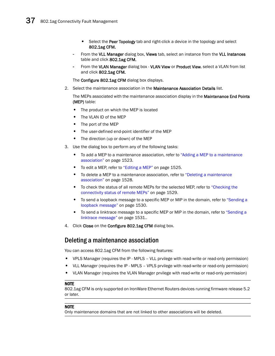 Deleting a maintenance association | Brocade Network Advisor SAN + IP User Manual v12.3.0 User Manual | Page 1600 / 2702