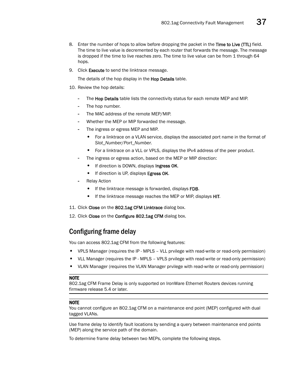 Configuring frame delay | Brocade Network Advisor SAN + IP User Manual v12.3.0 User Manual | Page 1605 / 2702