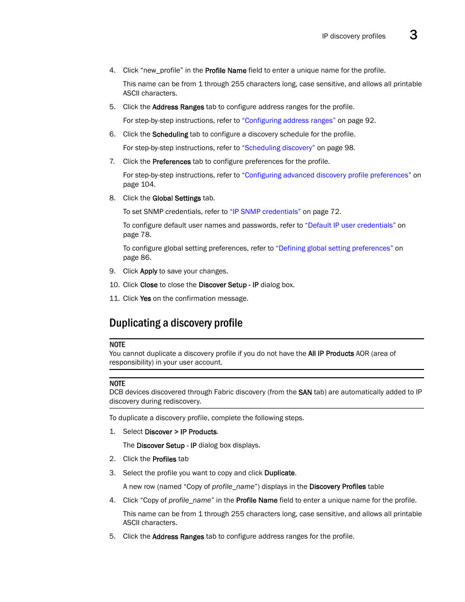 Duplicating a discovery profile | Brocade Network Advisor SAN + IP User Manual v12.3.0 User Manual | Page 161 / 2702