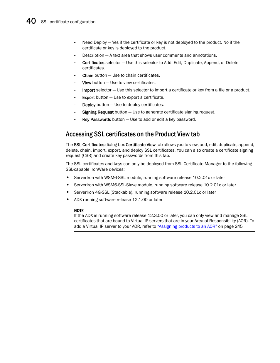 Accessing ssl certificates on the product view tab | Brocade Network Advisor SAN + IP User Manual v12.3.0 User Manual | Page 1636 / 2702